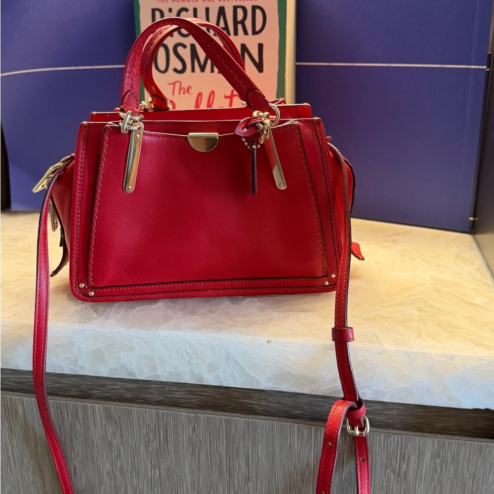Coach Dreamer 21 Calfskin Shoulder Bag in Red